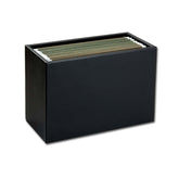 Classic Black Leather Hanging File Folder Box/Holder